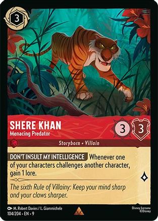 Shere Khan - Menacing Predator (104/204) - Fabled Cold Foil