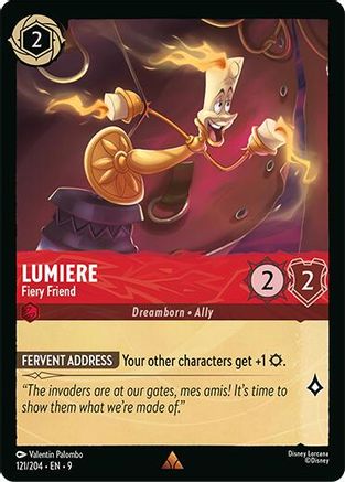 Lumiere - Fiery Friend (121/204) - Fabled Cold Foil
