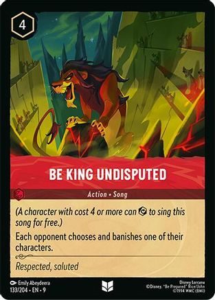 Be King Undisputed (133/204) - Fabled Cold Foil