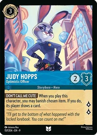 Judy Hopps - Optimistic Officer (157/204) - Fabled Cold Foil