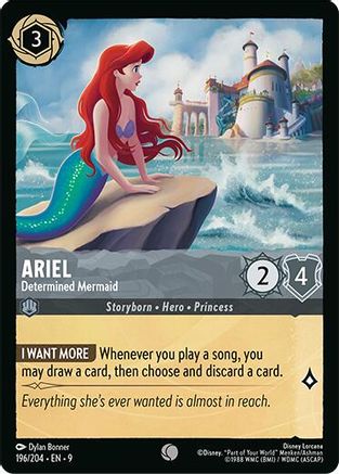 Ariel - Determined Mermaid (196/204) - Fabled Cold Foil