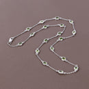 6.30 Carat Genuine Peridot .925 Sterling Silver Necklace