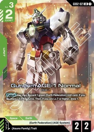 Gundam AGE-1 Normal (GD02-021) - Dual Impact Holofoil