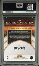 2023 Panini Select Rookie Revolution Green Prizm Victor Wembanyama 10 PSA #9