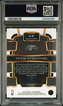 2023 Panini Select Blue Victor Wembanyama 10 PSA #87