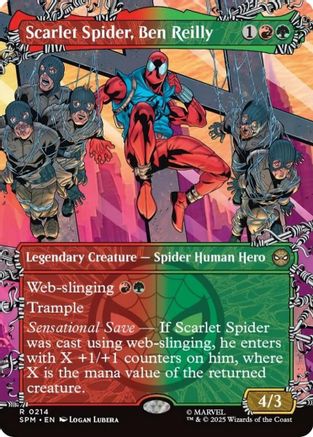 Scarlet Spider, Ben Reilly (Borderless) (SPM-214) - Marvel's Spider-Man Foil