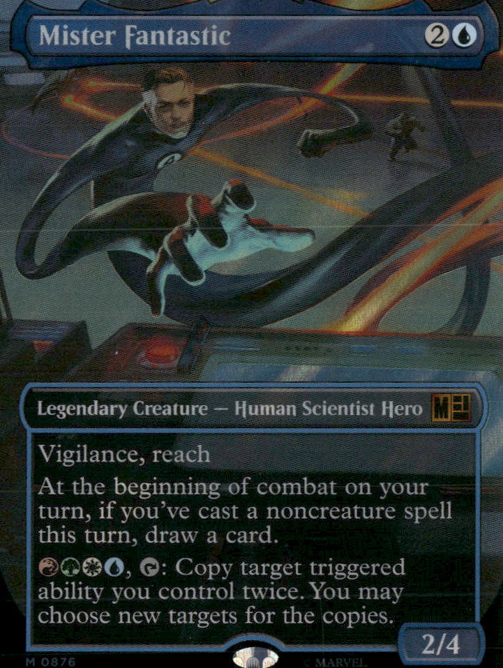Commander: Marvel Super Heroes Mister Fantastic (Borderless) (Surge Foil) #876