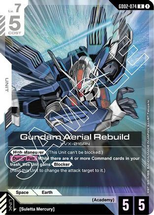 Gundam Aerial Rebuild (GD02-074) - Dual Impact Holofoil