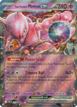 Team Rocket's Mewtwo ex 216 - SV Scarlet & Violet Promo Cards Holofoil