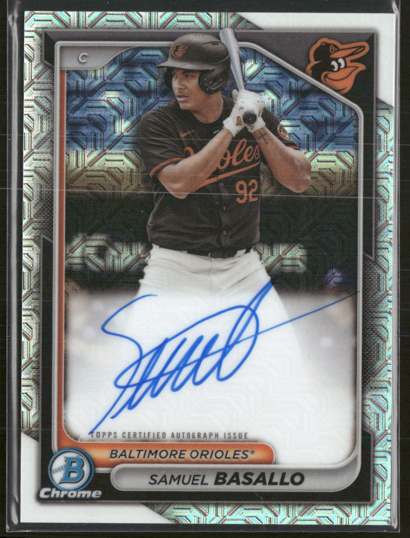 2024 Bowman Chrome Prospect Auto Mojo Refractors Samuel Basallo #BMA-SB