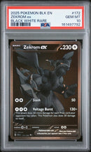 2025 Pokemon Blk En-Black Bolt Black White Rare Zekrom Ex 10 PSA #172