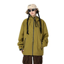 Outdoor Windproof And Waterproof Bomber Jacket Couples Style Hooded Trench Coat