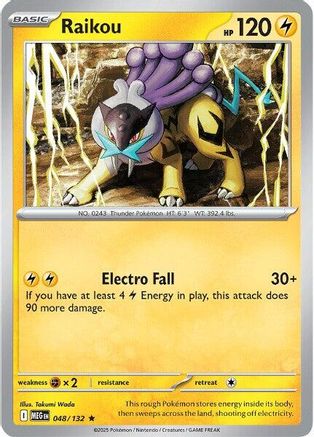 Raikou 048 - ME01 Mega Evolution Reverse Holofoil