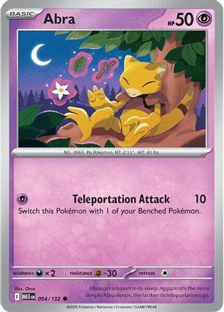 Abra 054 - ME01 Mega Evolution Reverse Holofoil