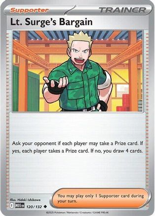 Lt. Surge's Bargain 120/132 - ME01 Mega Evolution Reverse Holofoil