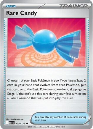 Rare Candy 125/132 - ME01 Mega Evolution Reverse Holofoil