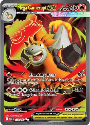 Mega Camerupt ex 156/132 - ME01 Mega Evolution Holofoil