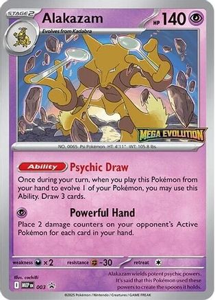 Alakazam 003 - ME Mega Evolution Promo