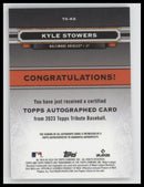 2023 Topps Tribute Tribute Autographs Green Kyle Stowers #/99 Auto #TA-KS
