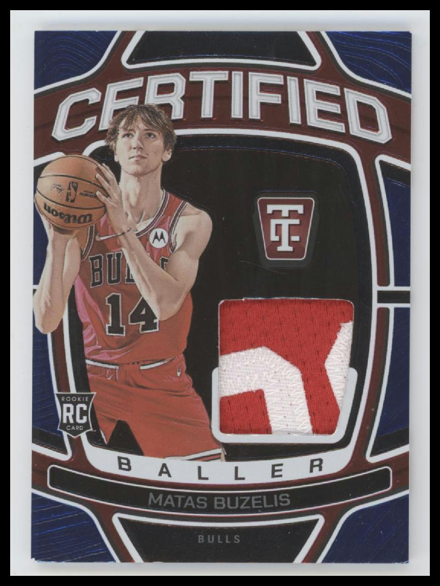2024-25 Panini Totally Certified Baller Mirror Blue Matas Buzelis #/49 #CB-MTB