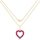 0.43 Carat Genuine Ruby 10K Yellow Gold  Pendant
