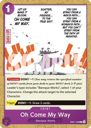 Oh Come My Way (Reprint) (EB01-038) - Premium Booster -The Best- Vol. 2