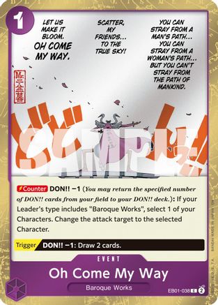 Oh Come My Way (Pirate Foil) (EB01-038) - Premium Booster -The Best- Vol. 2 Foil