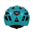 Male and female one-piece bicycle riding helmet with light