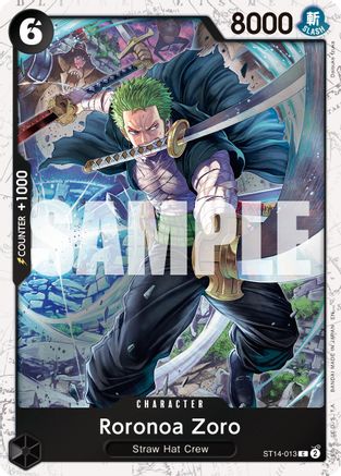 Roronoa Zoro - ST13-013 (Pirate Foil) (ST14-013) - Premium Booster -The Best- Vol. 2 Foil