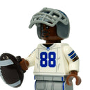 #88 WR Dallas Football Player Minifig made using LEGO parts