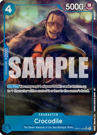 Crocodile - OP07-040 (Alternate Art) (OP07-040) - Premium Booster -The Best- Vol. 2 Foil