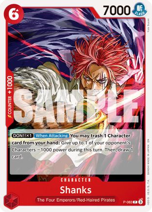 Shanks - P-083 (Reprint) (P-083) - Premium Booster -The Best- Vol. 2