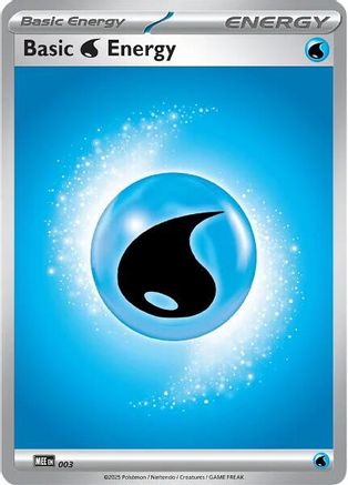 Basic Water Energy 003 - MEE Mega Evolution Energies Reverse Holofoil