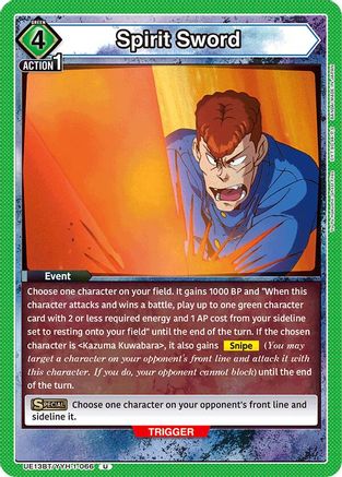 Spirit Sword (Box Topper Foil) (UE13BT/YYH-1-066) - UE13BT Yu Yu Hakusho Ghost Files Foil