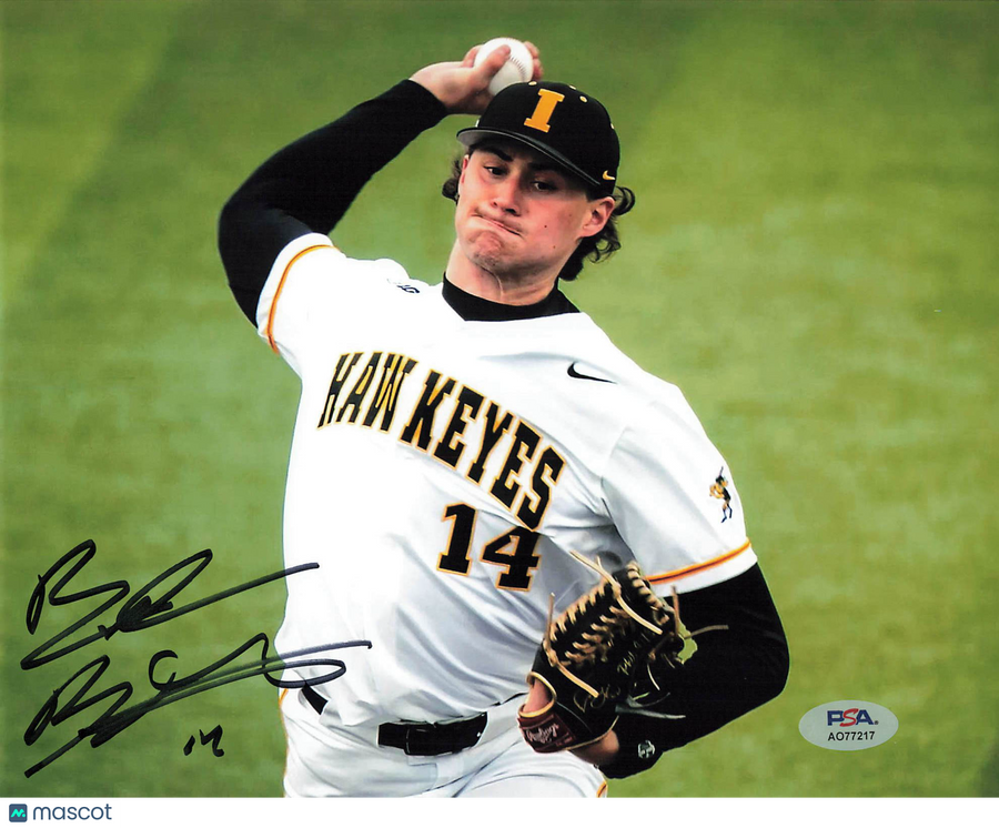 Brody Brecht Iowa Hawkeyes Signed photo PSA