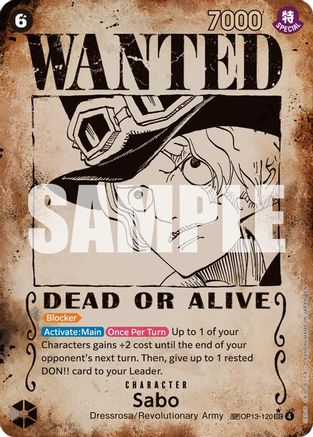 Sabo (120) (Wanted Poster) (OP13-120) - Carrying On His Will Foil