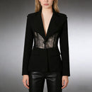 Lace Boning Waist-Cinching Blazer For Women