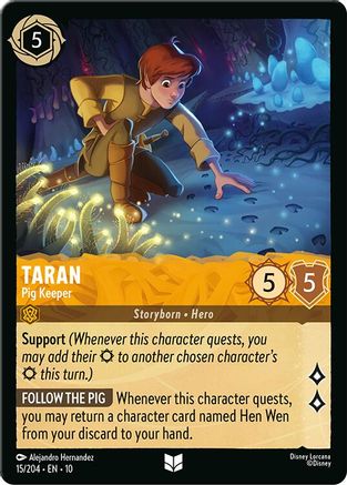 Taran - Pig Keeper (15/204) - Whispers in the Well Cold Foil