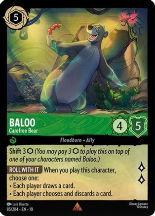 Baloo - Carefree Bear (85/204) - Whispers in the Well Cold Foil