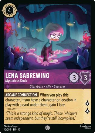Lena Sabrewing - Mysterious Duck (42/204) - Whispers in the Well Cold Foil