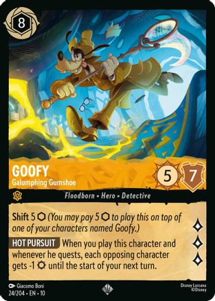 Goofy - Galumphing Gumshoe (24/204) - Whispers in the Well Cold Foil