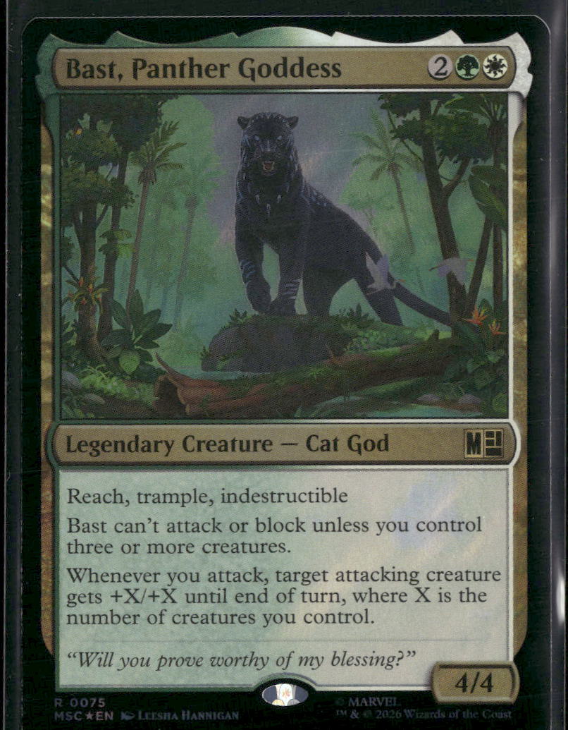 Commander: Marvel Super Heroes Bast, Panther Goddess (Surge Foil) #75