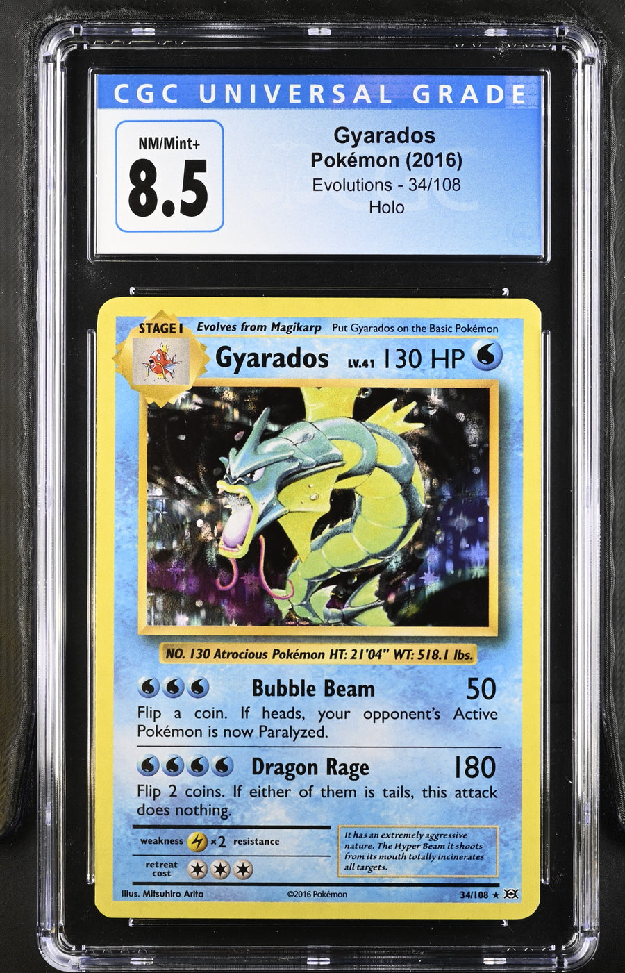 2016 Evolutions Gyarados 8.5 CGC #34/108