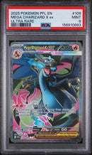 2025 Pokemon Pfl En-Phantasmal Flames Ultra Rare Mega Charizard X Ex 9 PSA #109