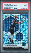 2020 Panini Mosaic Reactive Blue Anthony Edwards 9 PSA #201