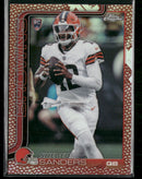2025 Topps Chrome Football Leather Refractor Shedeur Sanders Rookie #315