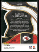 2023 Panini Select Blue and Orange Prizms Die Cuts Patrick Mahomes II #/35 #226