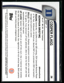 2024-25 Bowman University Chrome Green Shimmer Refractor Cooper Flagg #16
