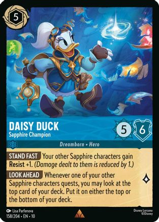 Daisy Duck - Sapphire Champion (158/204) - Whispers in the Well Cold Foil