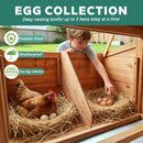 Chicken Coop with Run for 4-6 Chickens, Weatherproof Wood
